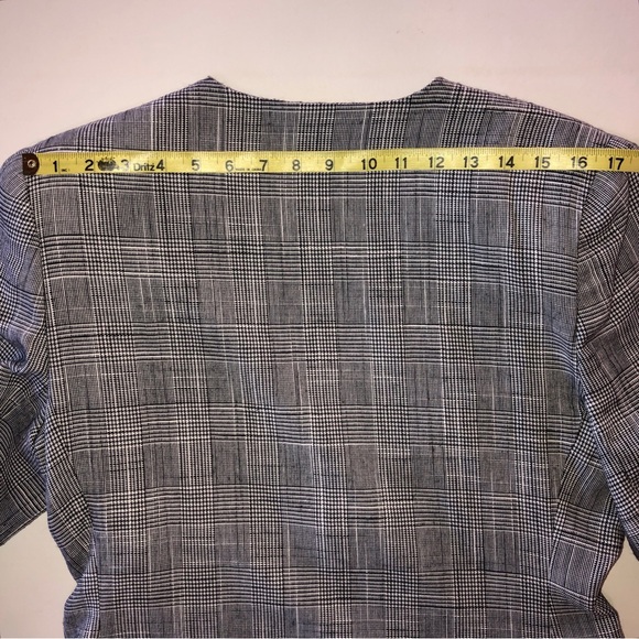 Vintage Glen Plaid Fitted Cropped Lined Blazer (11/12) - Picture 13 of 16